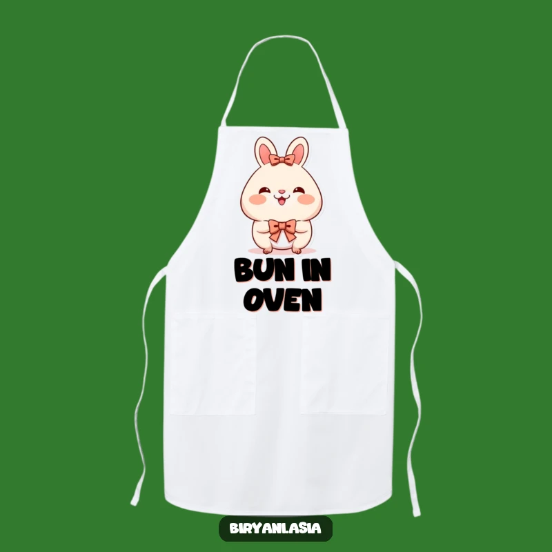 Funny Bao Bun Bow Apron - Rosy Cheeks Kitchen Fun
