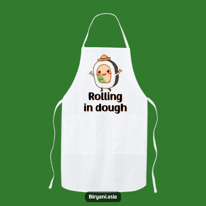 Funny Sushi Tap Dancer Apron - Chef Hat Roll Dancing Kitchenware