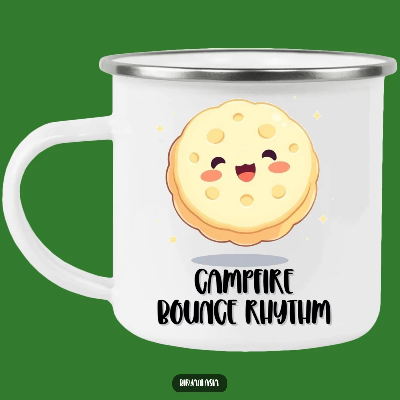 Funny Bouncing Mooncake Camping Mug: Adventure Fuel with Sweet Playful Spirit