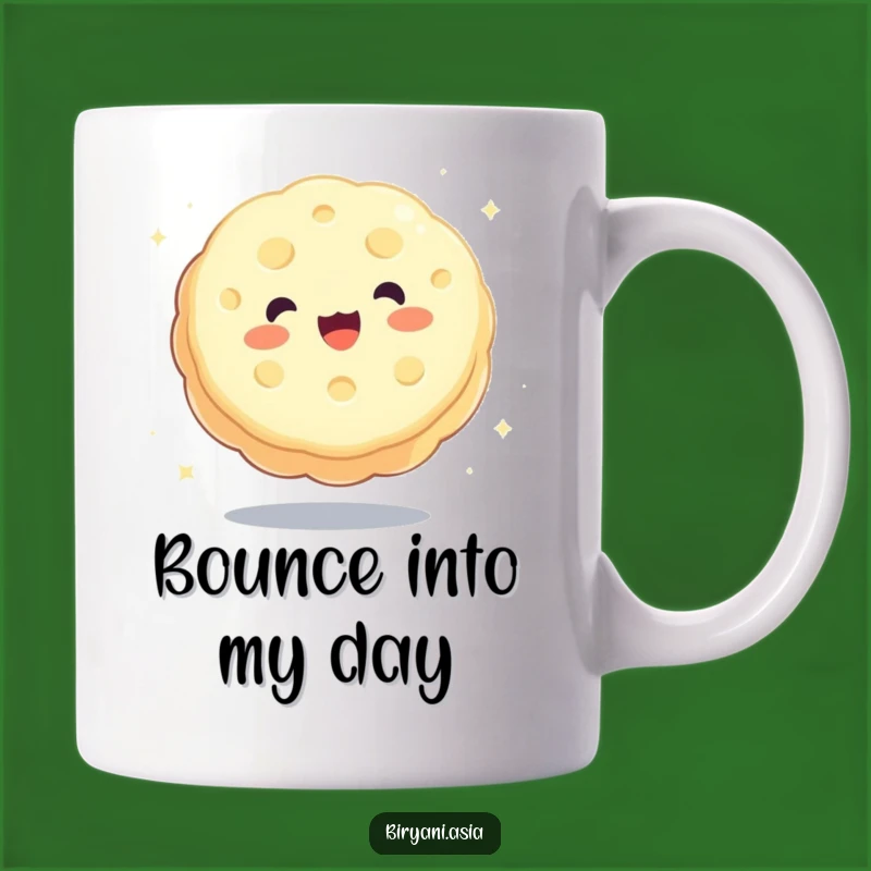 Funny Bouncing Mooncake Mug: Cheerful Dessert Gift for a Playful Sip