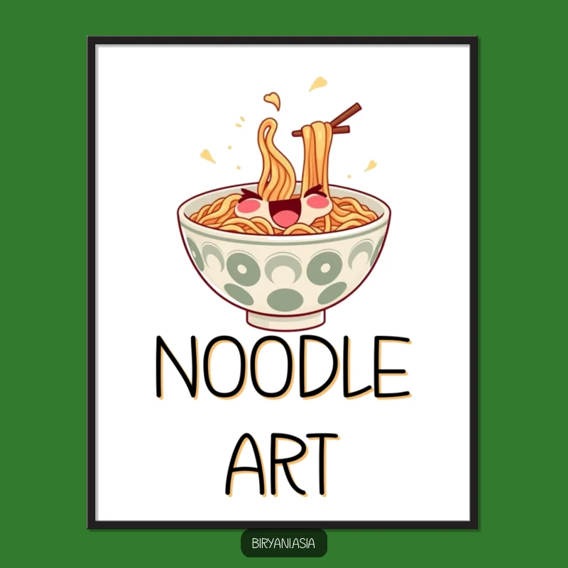 Funny Ramen Juggler Digital Art - Whimsical Noodle Print