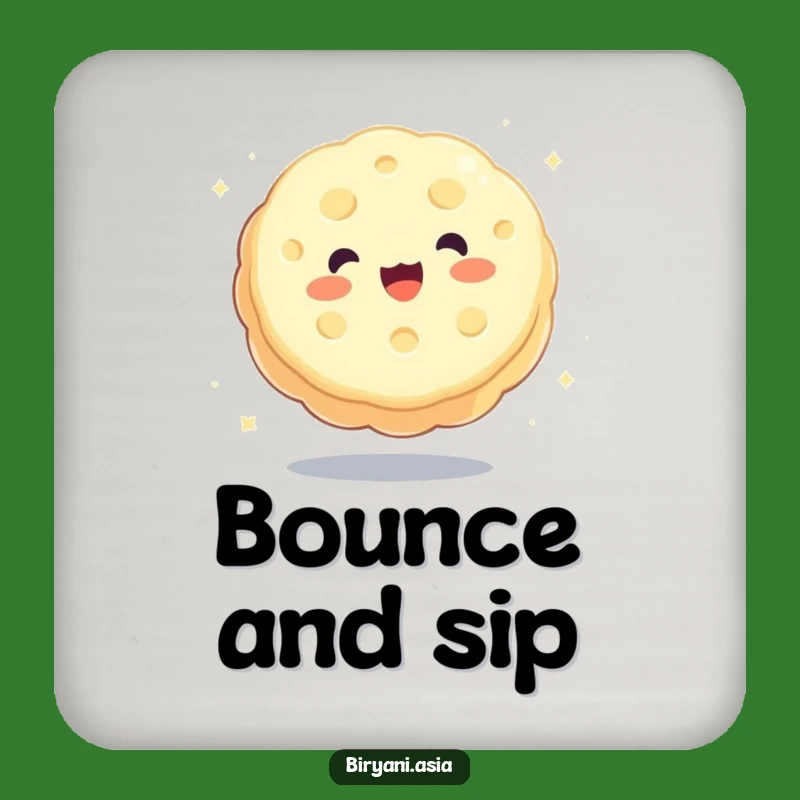 Funny Bouncing Mooncake Coaster: Protect Surfaces with Playful Dessert Fun