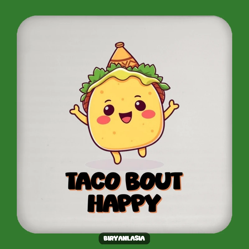 Funny Taco Bouncer Coaster - Fiesta Sombrero Table Saver