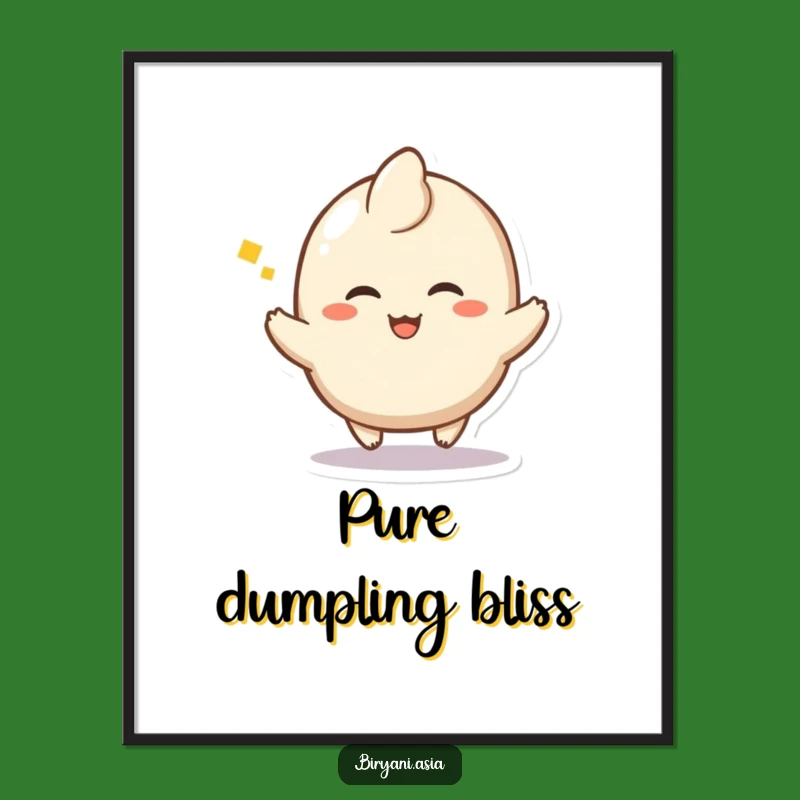 Funny Dumpling Hop Poster: Joyful Art, a Hilarious Wall Decor Gift