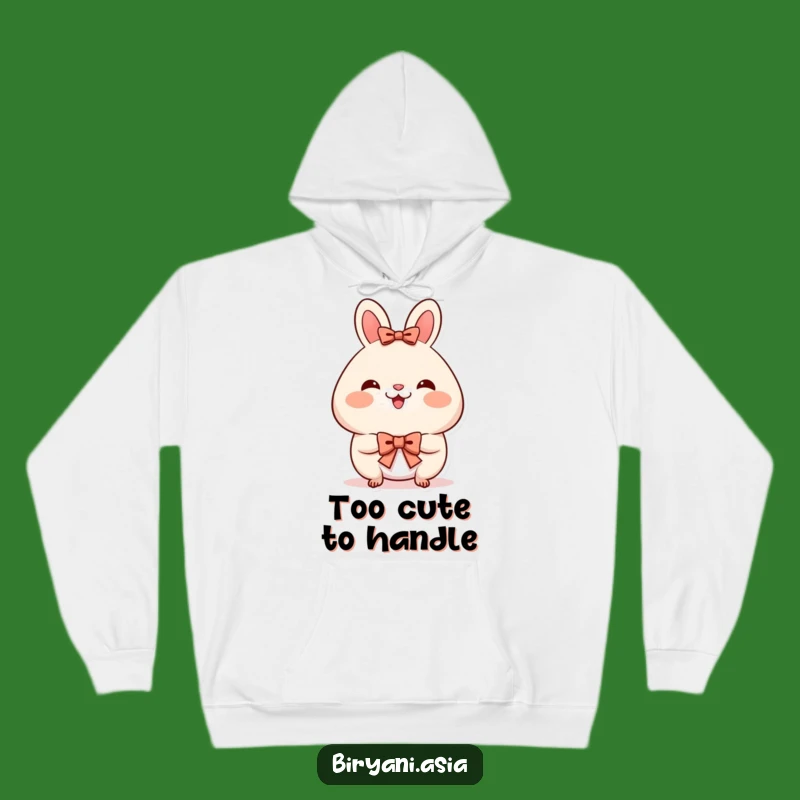 Funny Bao Bun Bow Hoodie - Cozy Rosy Cheeks Comfort