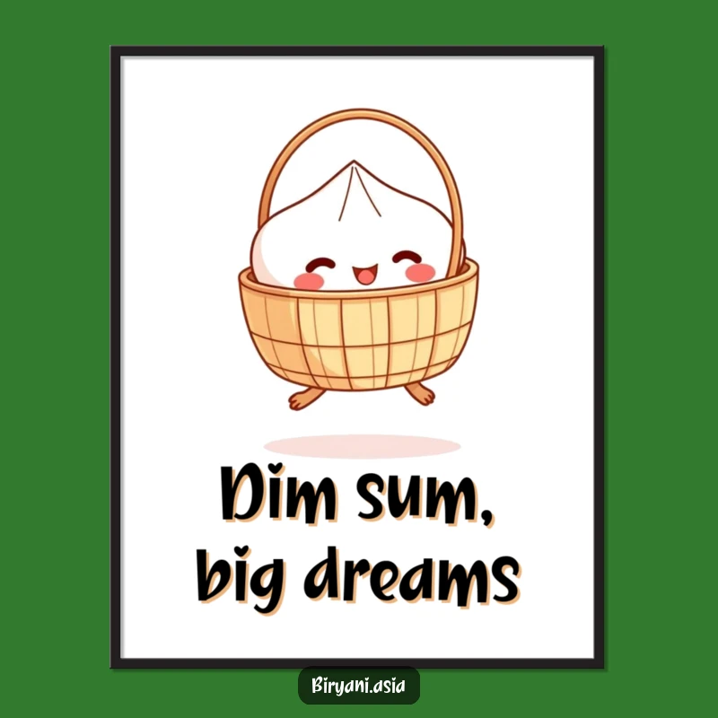 Free Printable Wall Art: Hopping Dim Sum Funny Downloadable Decor for Kitchen Nooks