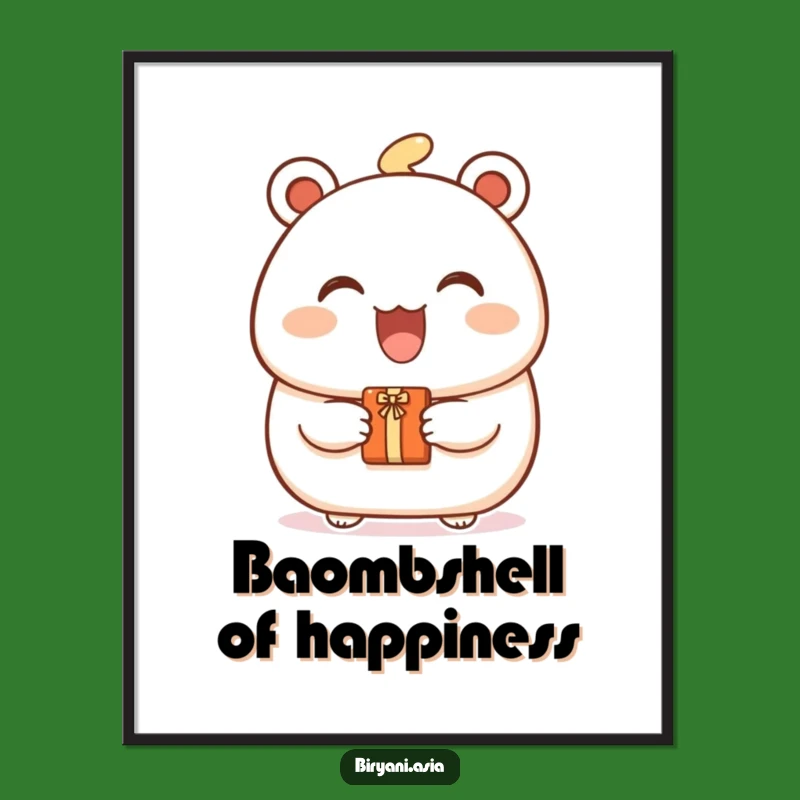 Free Printable Bao Bun Art: Joyful Gifting Character Downloadable Wall Decor