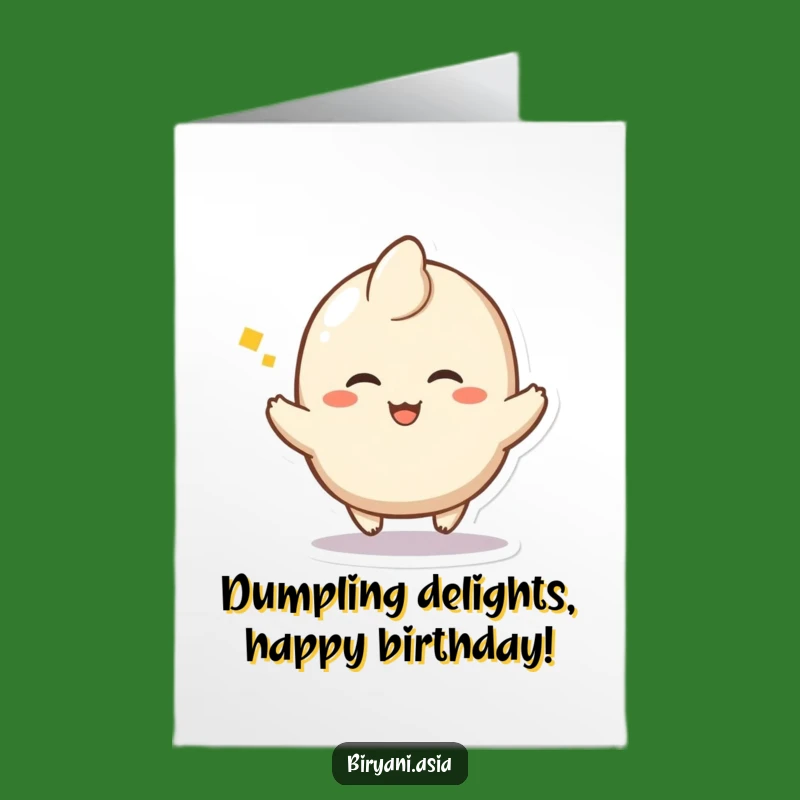 Free Printable Dumpling Birthday Card: Hopping Delight Downloadable Gift for Fun