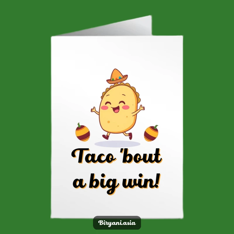 Free Printable Taco Congrats Card: Joyful Fiesta Jig Downloadable for Any Celebration