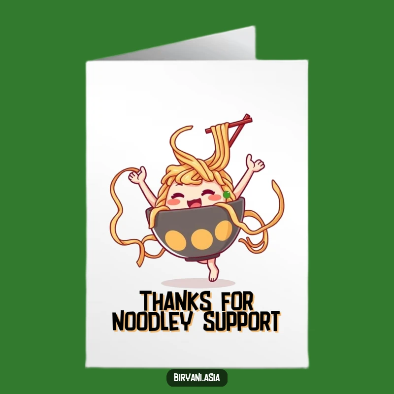 Free Printable Ramen Thank You Card: Noodle Dance Downloadable for Gratitude