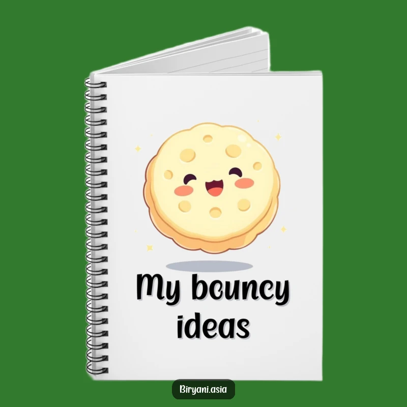 Funny Bouncing Mooncake Notebook: Jot Down Ideas with Playful Dessert Energy