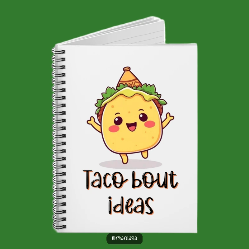 Funny Taco Bouncer Notebook - Cheerful Sombrero Diary